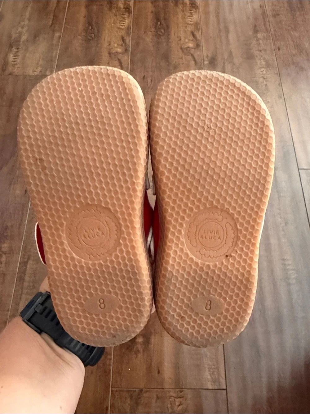 Livie & Luca Red Mary Jane Double-Strap Kids Shoes